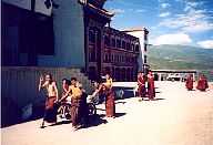 Monks at Gandze Monastery, Kham, Tibet