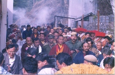 H.H. Karmapa arrives at a festival