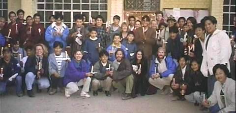 Preparing for our Christams Eve "candlelight & caroling tour" around town!