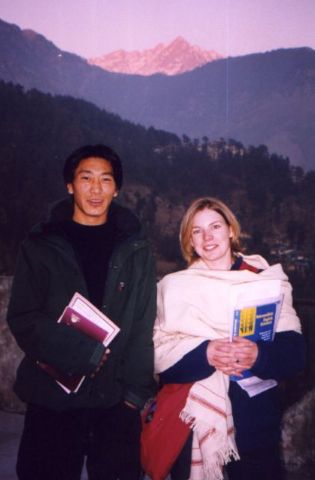 Allanna with Sonam, our new English Program Manager ... he's motivated!